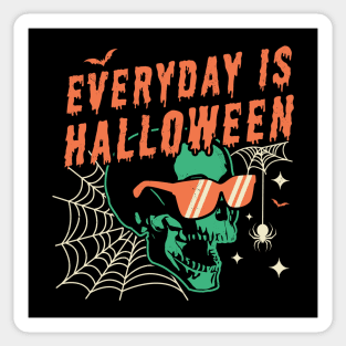 Everyday Is Halloween Skeleton Skull with Sunglasses Spooky Sticker